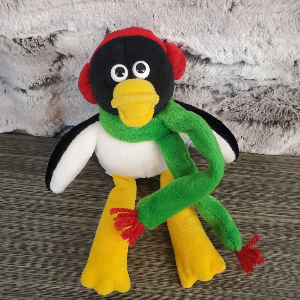 Penguin Posable Mini Plush Wired Legs & Scarf 8
